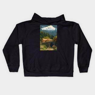 Visit Imladris - Travel Poster - Fantasy Funny Kids Hoodie